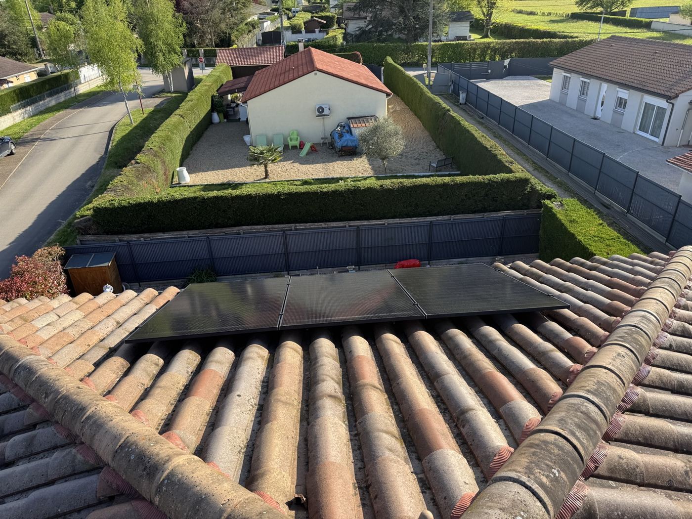 Installation photovoltaïque sur toiture en tuiles